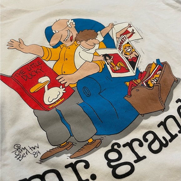 Vintage 89’ USA “Mr.Grandpa” Graphic T-shirt (Sz.L) - Picture 2 of 5